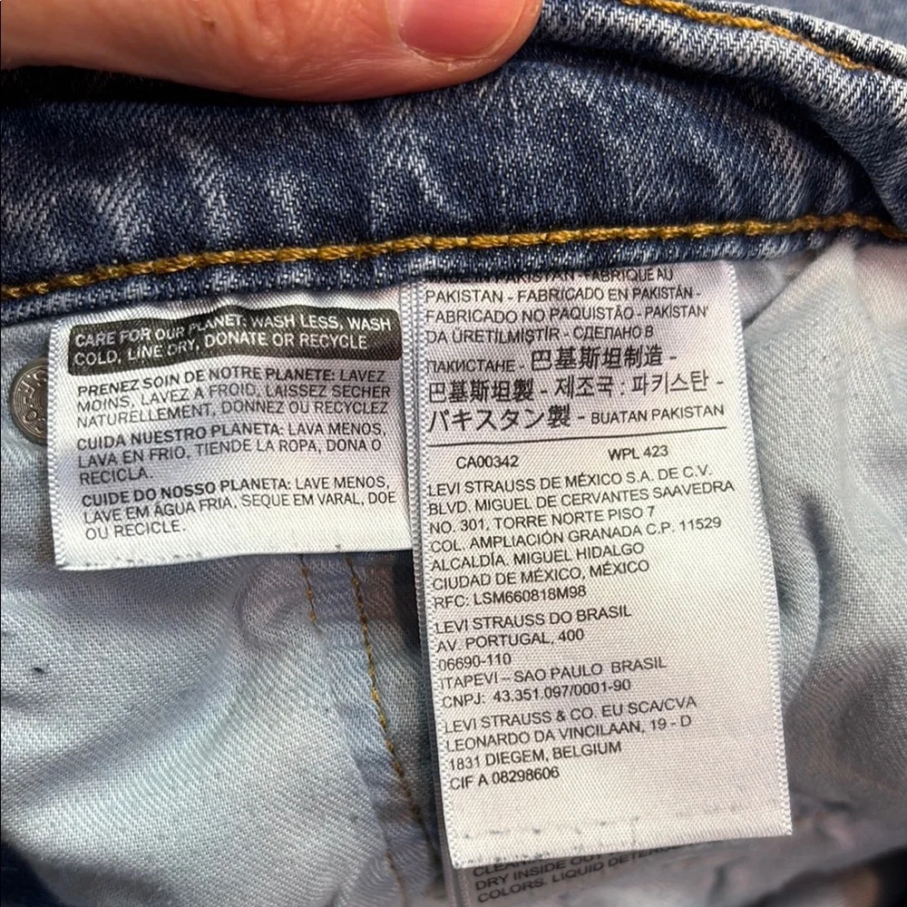 Levi's‎ 511 Slim Fit Jeans 34x32 Mens Blue Denim Vintage Wash Stretch Pants